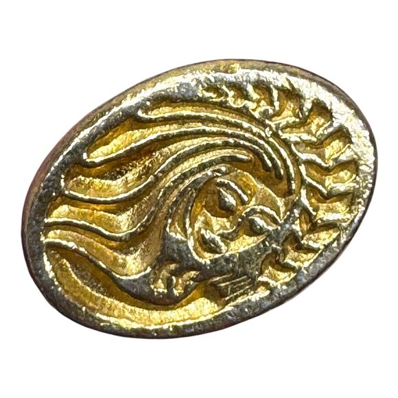 Antique Gold Fleur-De-Lis Wax Seal Stamp Set Brass Turtle Cross Woman Set Lot 3 - Picture 5 of 8